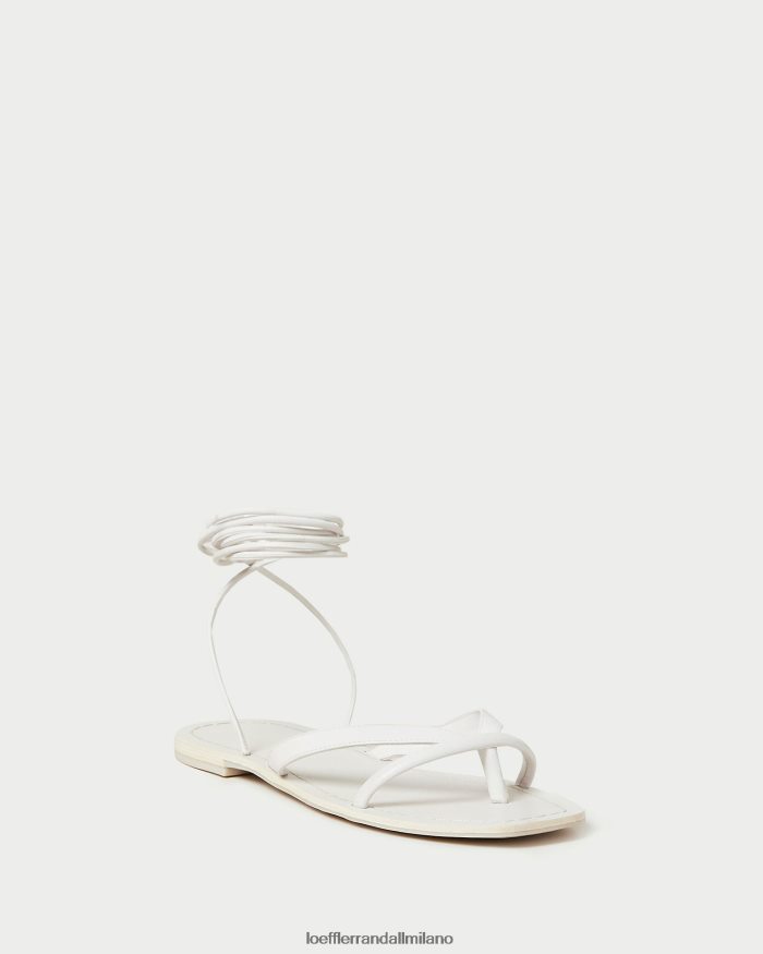 esso Loeffler Randall donne sandalo infradito bianco lilla bianco del deserto T4022J118 scarpe