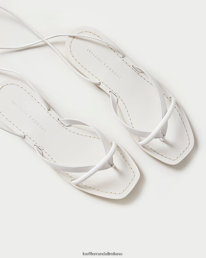 esso Loeffler Randall donne sandalo infradito bianco lilla bianco del deserto T4022J118 scarpe