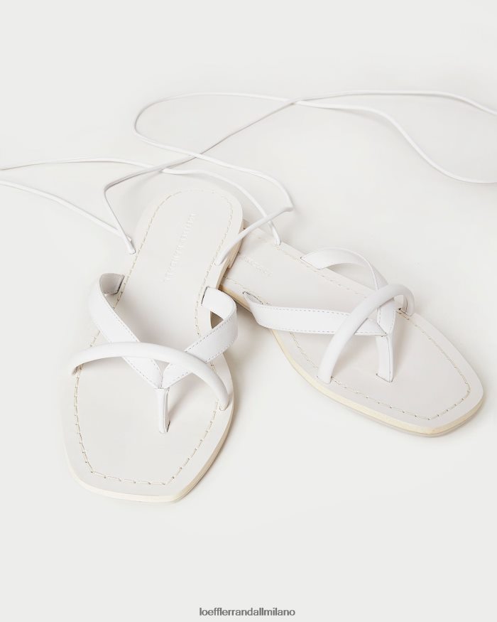 esso Loeffler Randall donne sandalo infradito bianco lilla bianco del deserto T4022J118 scarpe