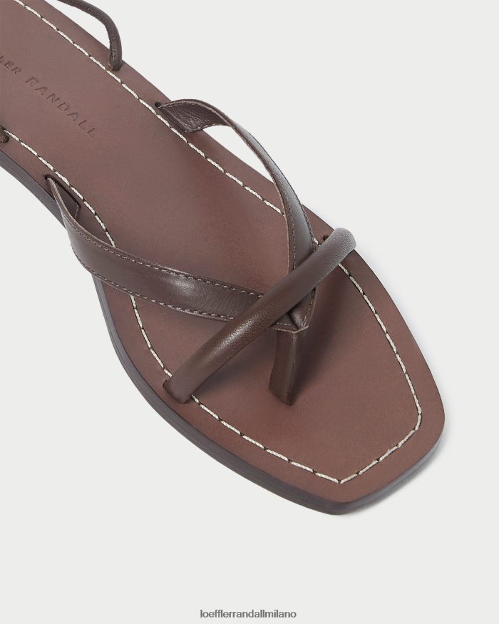 esso Loeffler Randall donne sandalo infradito lilla caffè espresso T4022J132 scarpe