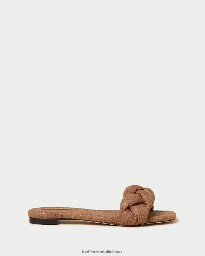 esso Loeffler Randall donne sandalo intrecciato Joanna marrone T4022J111 scarpe