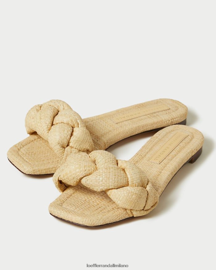 esso Loeffler Randall donne sandalo intrecciato Joanna naturale T4022J109 scarpe