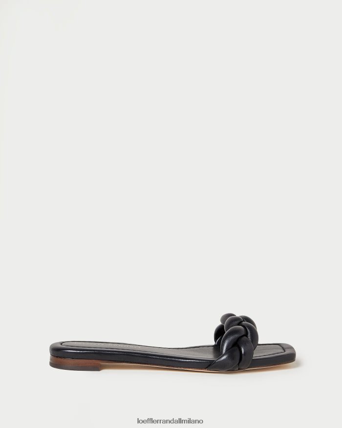esso Loeffler Randall donne sandalo intrecciato jackson nero T4022J117 scarpe