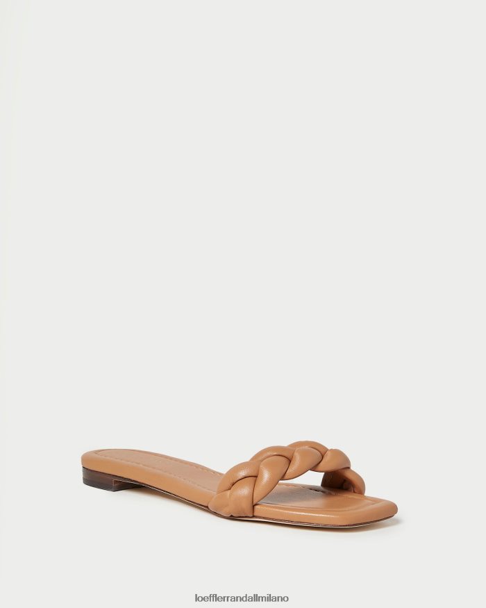 esso Loeffler Randall donne sandalo intrecciato jackson sabbia scura T4022J107 scarpe