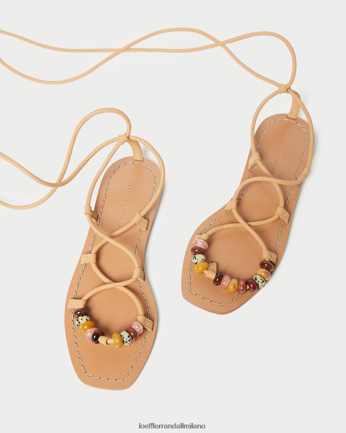 esso Loeffler Randall donne sandalo stringato con nodo colleen Miele T4022J135 scarpe