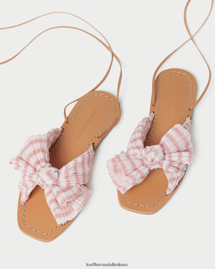 esso Loeffler Randall donne scivolo con fiocco in peonia percalle rosa tenue T4022J131 scarpe