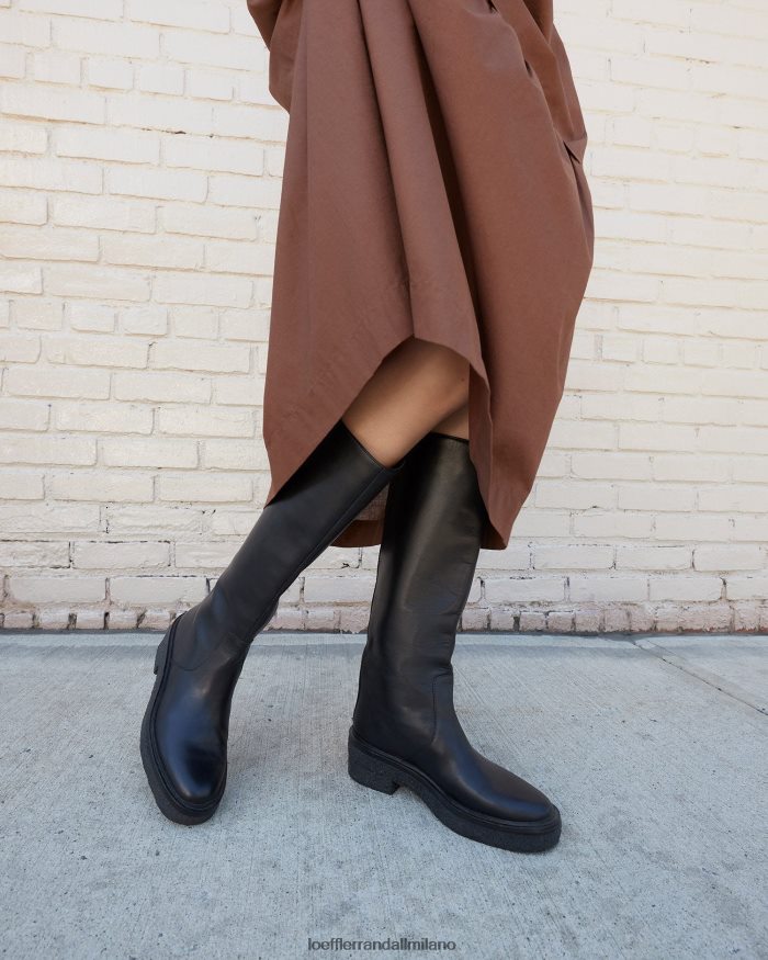 esso Loeffler Randall donne stivale alto di Collins nero T4022J281 scarpe