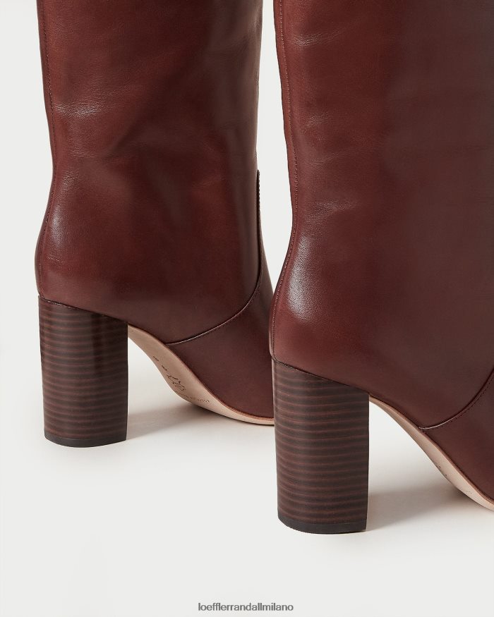 esso Loeffler Randall donne stivale alto dorato caffè espresso T4022J285 scarpe