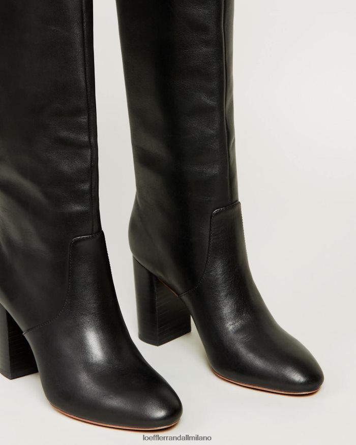 esso Loeffler Randall donne stivale alto dorato nero T4022J269 scarpe