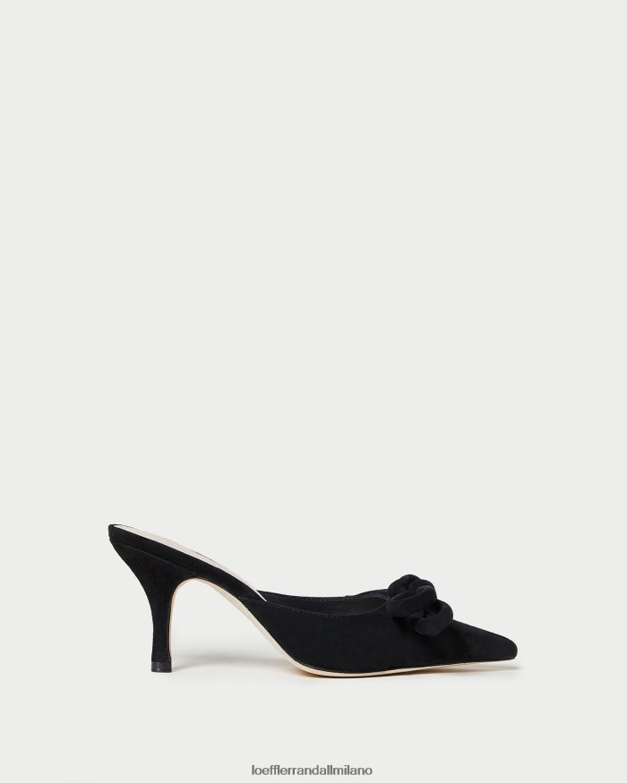 esso Loeffler Randall donne amyra fiocco gattino mulo nero T4022J57 scarpe