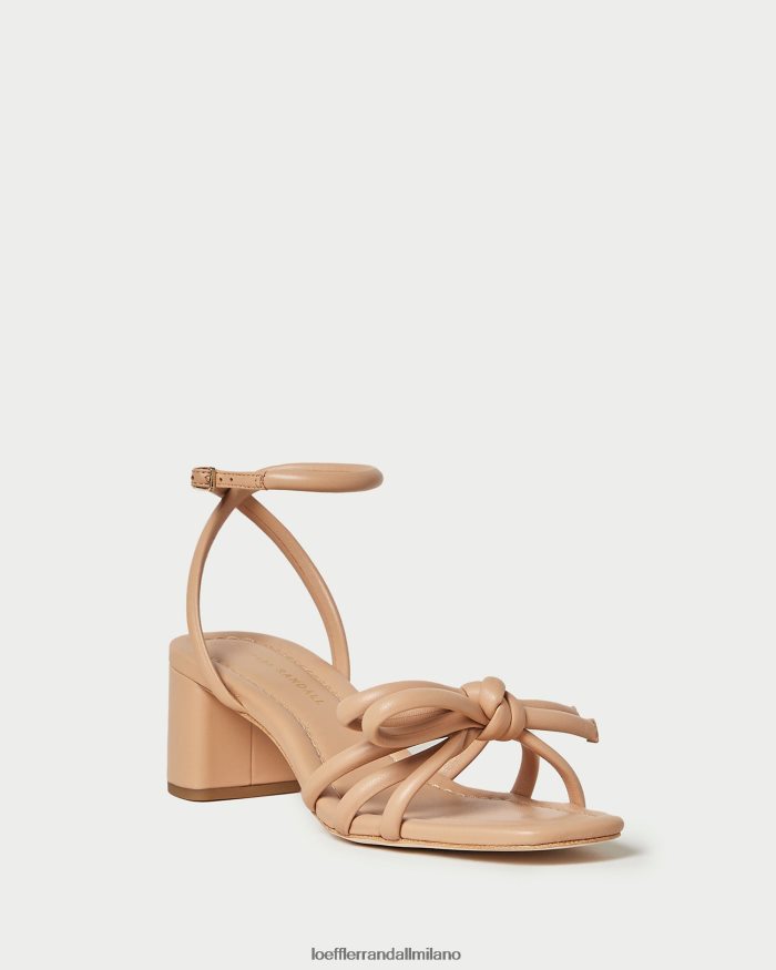 esso Loeffler Randall donne mikel sandalo con fiocco e tacco medio duna T4022J19 scarpe