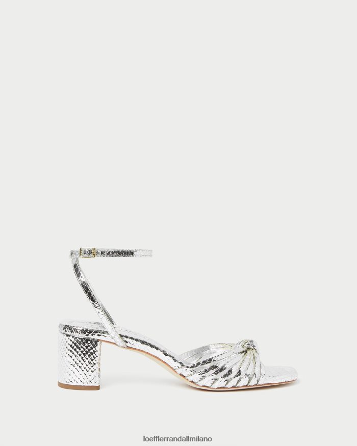 esso Loeffler Randall donne nodo olivia tacco medio argento T4022J74 scarpe