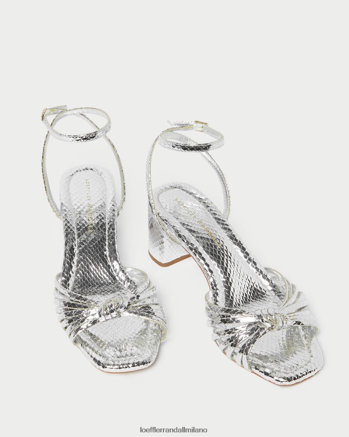 esso Loeffler Randall donne nodo olivia tacco medio argento T4022J74 scarpe