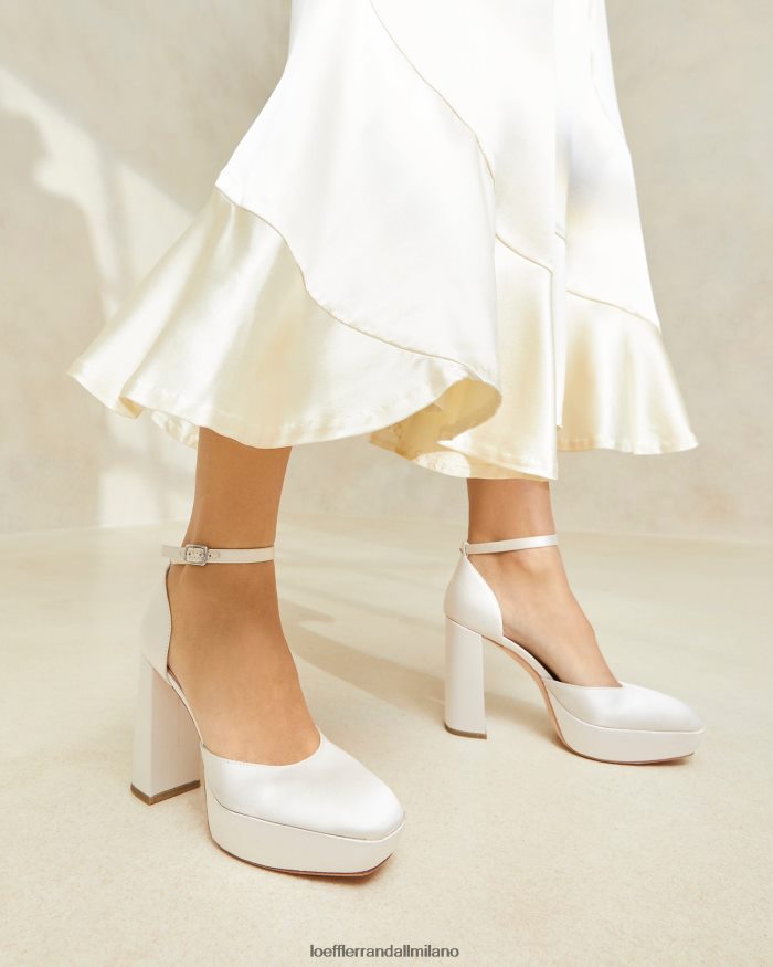 esso Loeffler Randall donne piattaforma chiusa selina crema T4022J52 scarpe