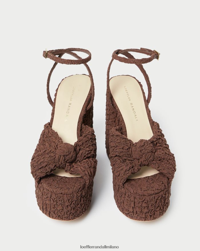 esso Loeffler Randall donne piattaforma nodo roz cacao T4022J92 scarpe