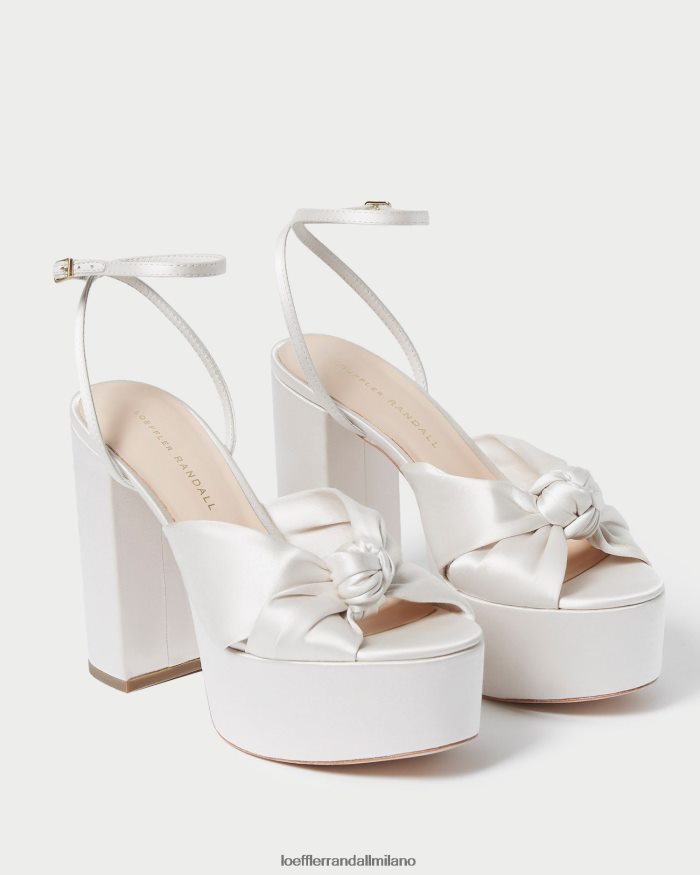 esso Loeffler Randall donne piattaforma nodo roz crema T4022J47 scarpe