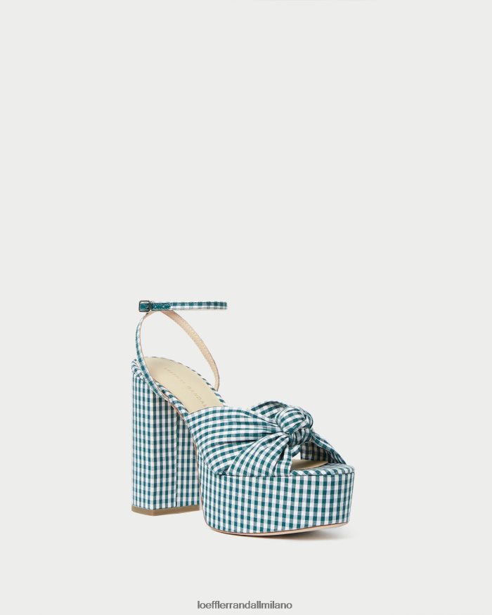 esso Loeffler Randall donne piattaforma nodo roz mini percalle verde T4022J90 scarpe
