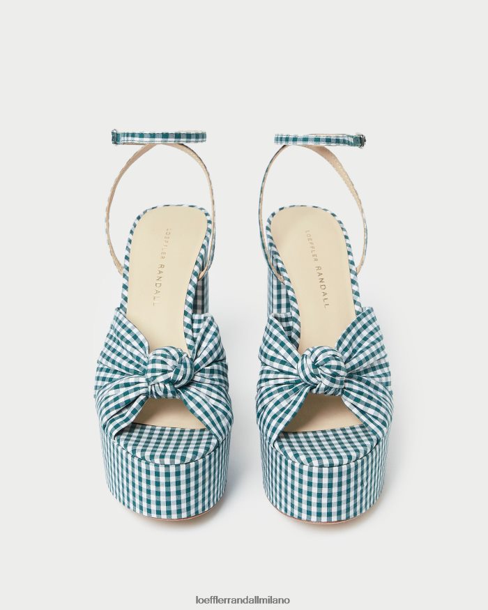 esso Loeffler Randall donne piattaforma nodo roz mini percalle verde T4022J90 scarpe