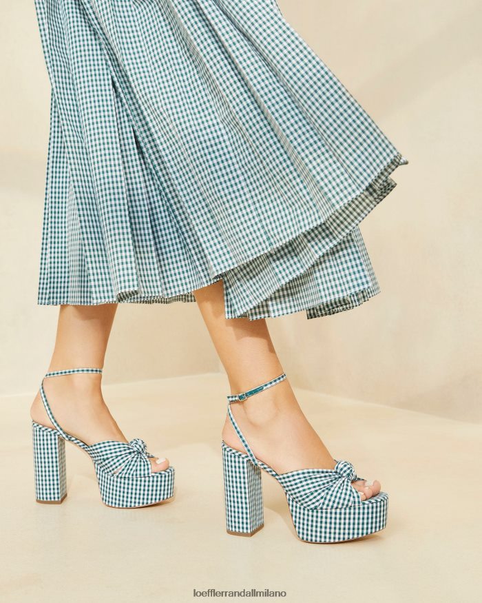 esso Loeffler Randall donne piattaforma nodo roz mini percalle verde T4022J90 scarpe