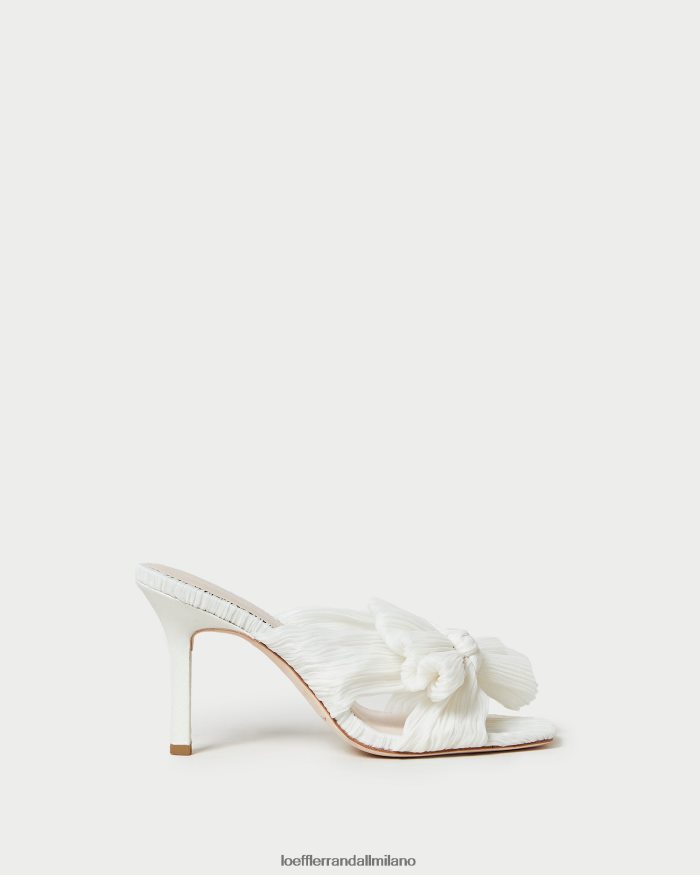 esso Loeffler Randall donne sabot claudia con fiocco plissettato perla T4022J73 scarpe