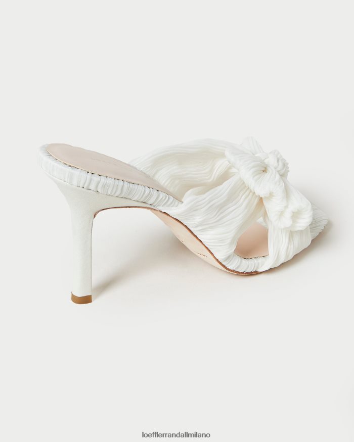 esso Loeffler Randall donne sabot claudia con fiocco plissettato perla T4022J73 scarpe