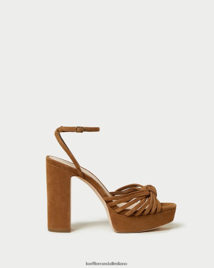 esso Loeffler Randall donne sandalo con plateau rivka con nodo cacao T4022J81 scarpe