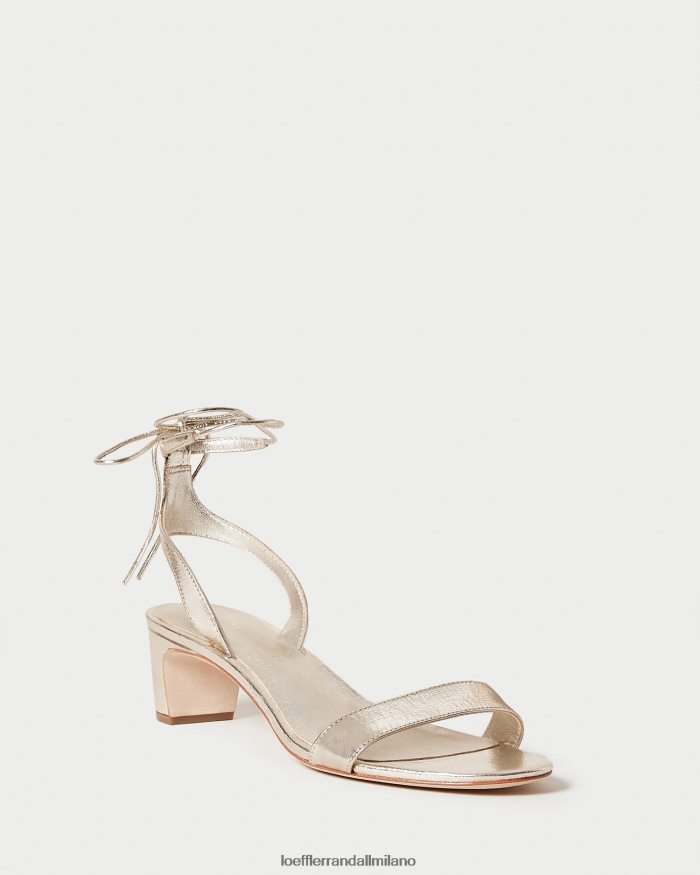 esso Loeffler Randall donne sandalo jackie con tacco medio Champagne T4022J12 scarpe