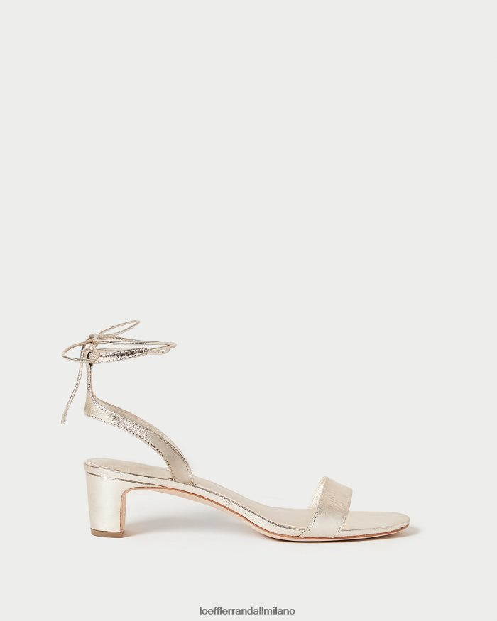 esso Loeffler Randall donne sandalo jackie con tacco medio Champagne T4022J12 scarpe