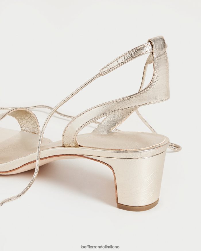 esso Loeffler Randall donne sandalo jackie con tacco medio Champagne T4022J12 scarpe