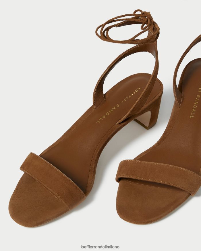 esso Loeffler Randall donne sandalo jackie con tacco medio cacao T4022J87 scarpe