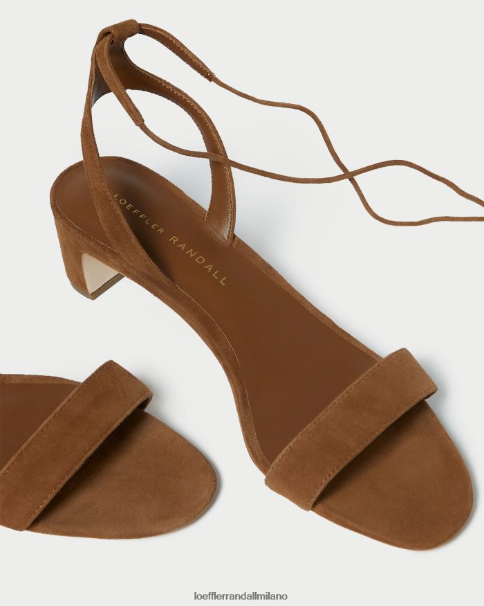esso Loeffler Randall donne sandalo jackie con tacco medio cacao T4022J87 scarpe