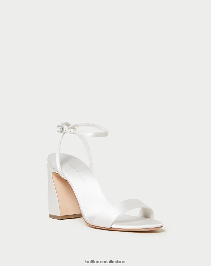 esso Loeffler Randall donne sandalo malia con tacco curvo crema T4022J45 scarpe