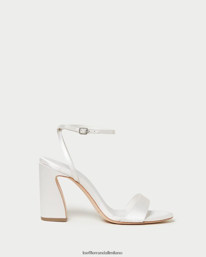 esso Loeffler Randall donne sandalo malia con tacco curvo crema T4022J45 scarpe
