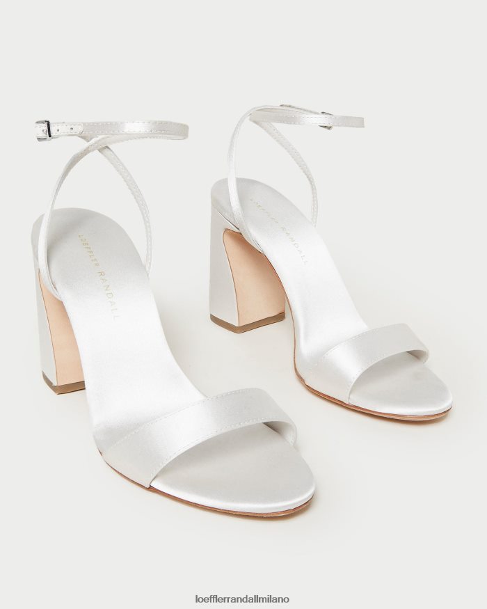 esso Loeffler Randall donne sandalo malia con tacco curvo crema T4022J45 scarpe