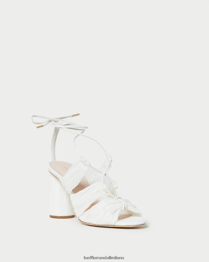 esso Loeffler Randall donne sandalo stringato plissettato teresa perla T4022J83 scarpe