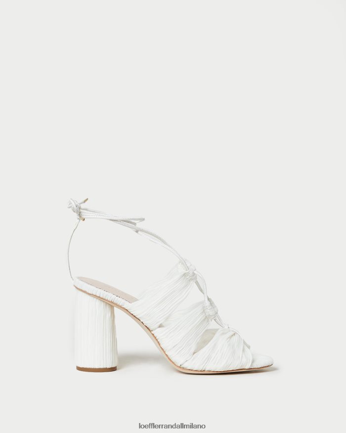 esso Loeffler Randall donne sandalo stringato plissettato teresa perla T4022J83 scarpe