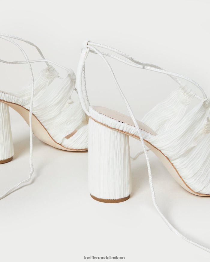 esso Loeffler Randall donne sandalo stringato plissettato teresa perla T4022J83 scarpe