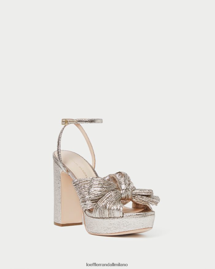 esso Loeffler Randall donne tacco a fiocco con plateau natalia Champagne T4022J68 scarpe