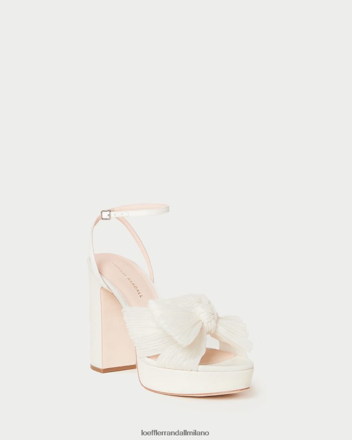 esso Loeffler Randall donne tacco a fiocco con plateau natalia perla T4022J14 scarpe