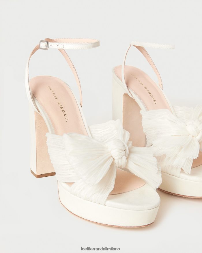 esso Loeffler Randall donne tacco a fiocco con plateau natalia perla T4022J14 scarpe