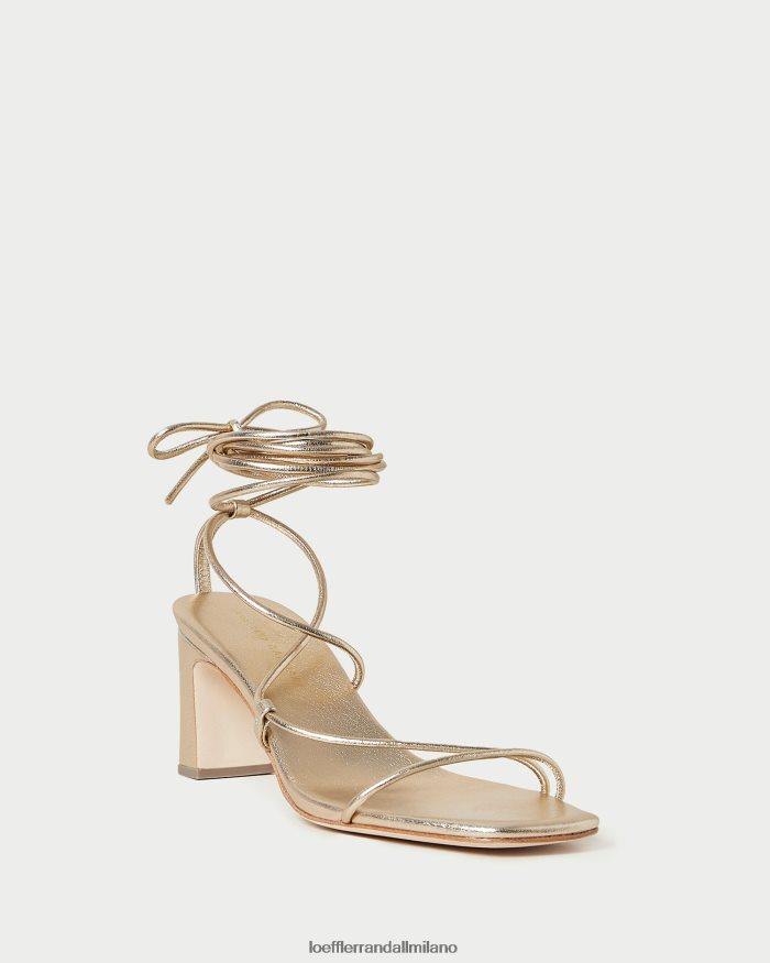 esso Loeffler Randall donne tacco avvolgente alla caviglia cosette Champagne T4022J37 scarpe