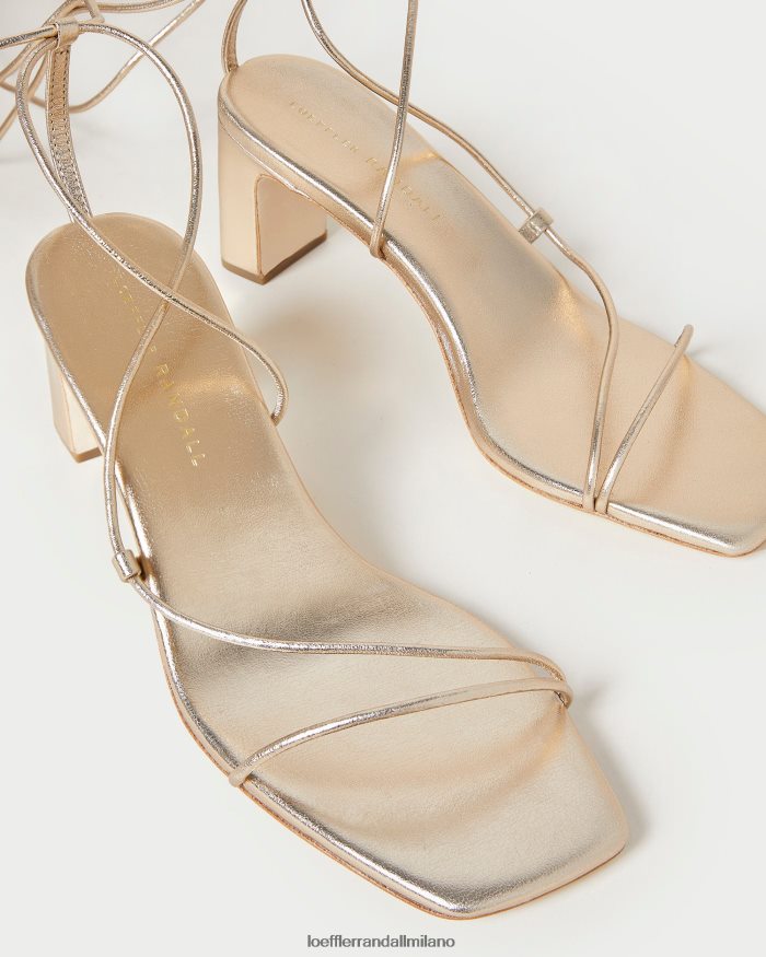 esso Loeffler Randall donne tacco avvolgente alla caviglia cosette Champagne T4022J37 scarpe