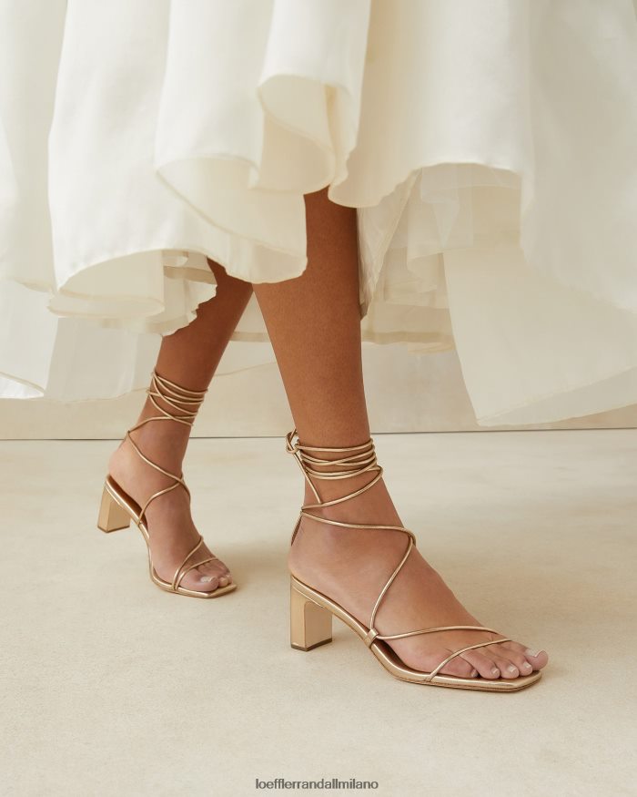 esso Loeffler Randall donne tacco avvolgente alla caviglia cosette Champagne T4022J37 scarpe