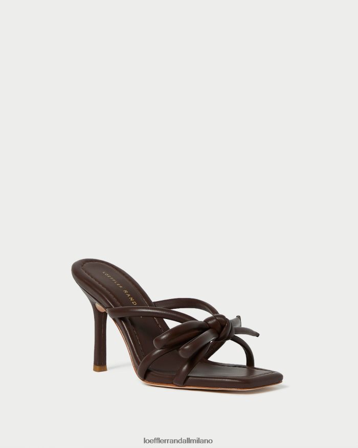 esso Loeffler Randall donne tacco con fiocco Margi cioccolato T4022J99 scarpe