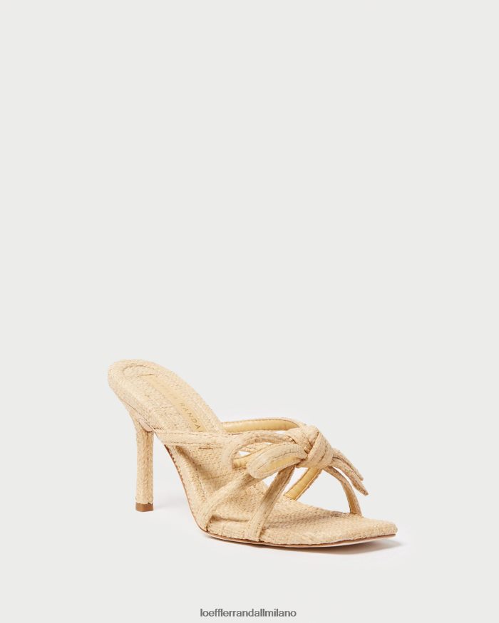 esso Loeffler Randall donne tacco con fiocco Margi naturale T4022J35 scarpe