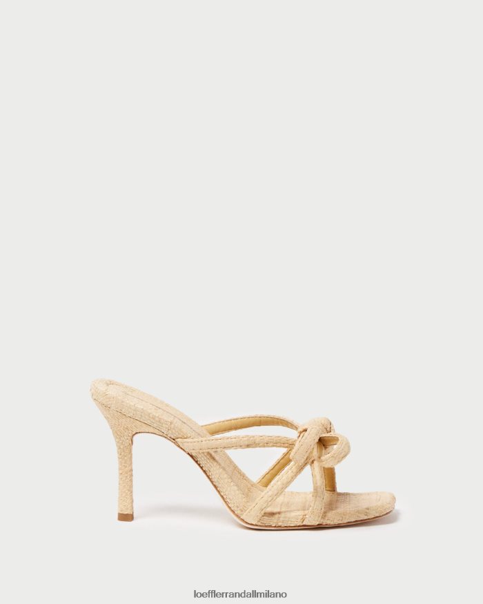 esso Loeffler Randall donne tacco con fiocco Margi naturale T4022J35 scarpe