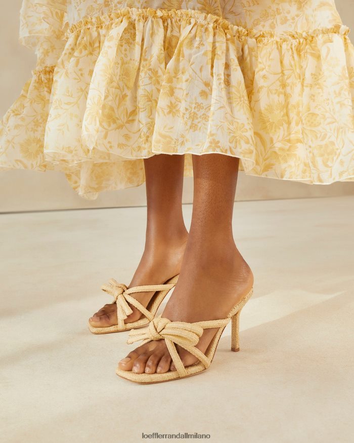 esso Loeffler Randall donne tacco con fiocco Margi naturale T4022J35 scarpe