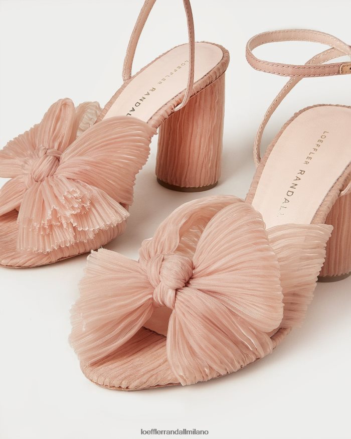 esso Loeffler Randall donne tacco con fiocco plissettato camelia bellezza T4022J11 scarpe