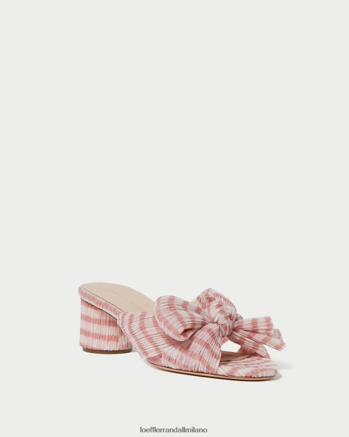 esso Loeffler Randall donne tacco fiocco emilia percalle rosa tenue T4022J79 scarpe