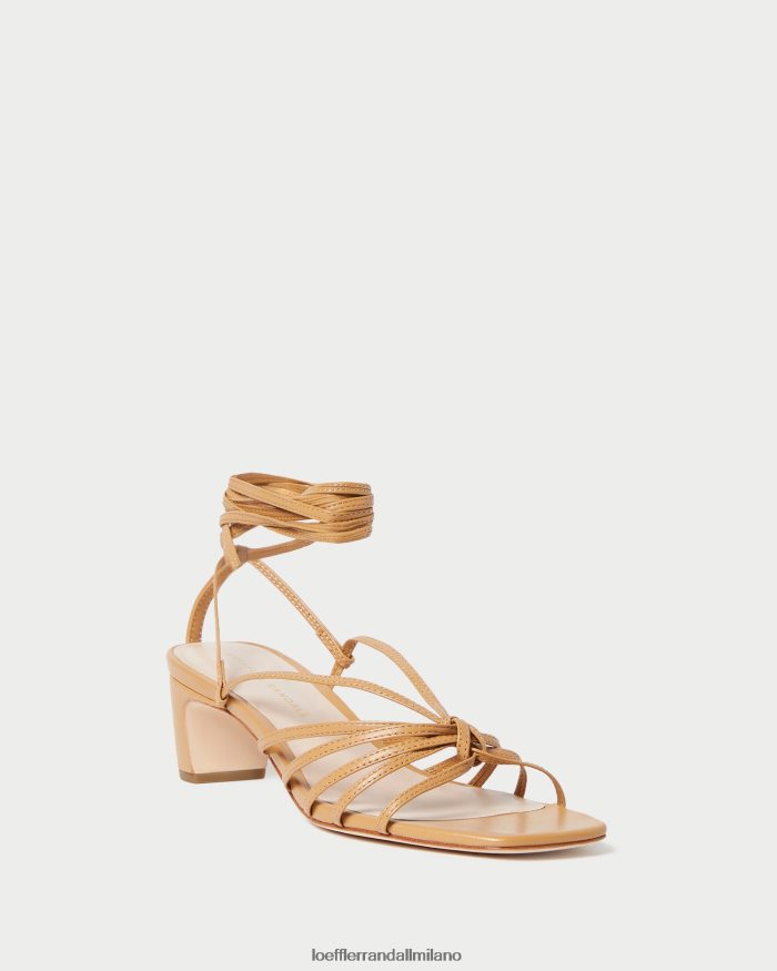 esso Loeffler Randall donne tacco medio allacciato con nodo lola Miele T4022J97 scarpe